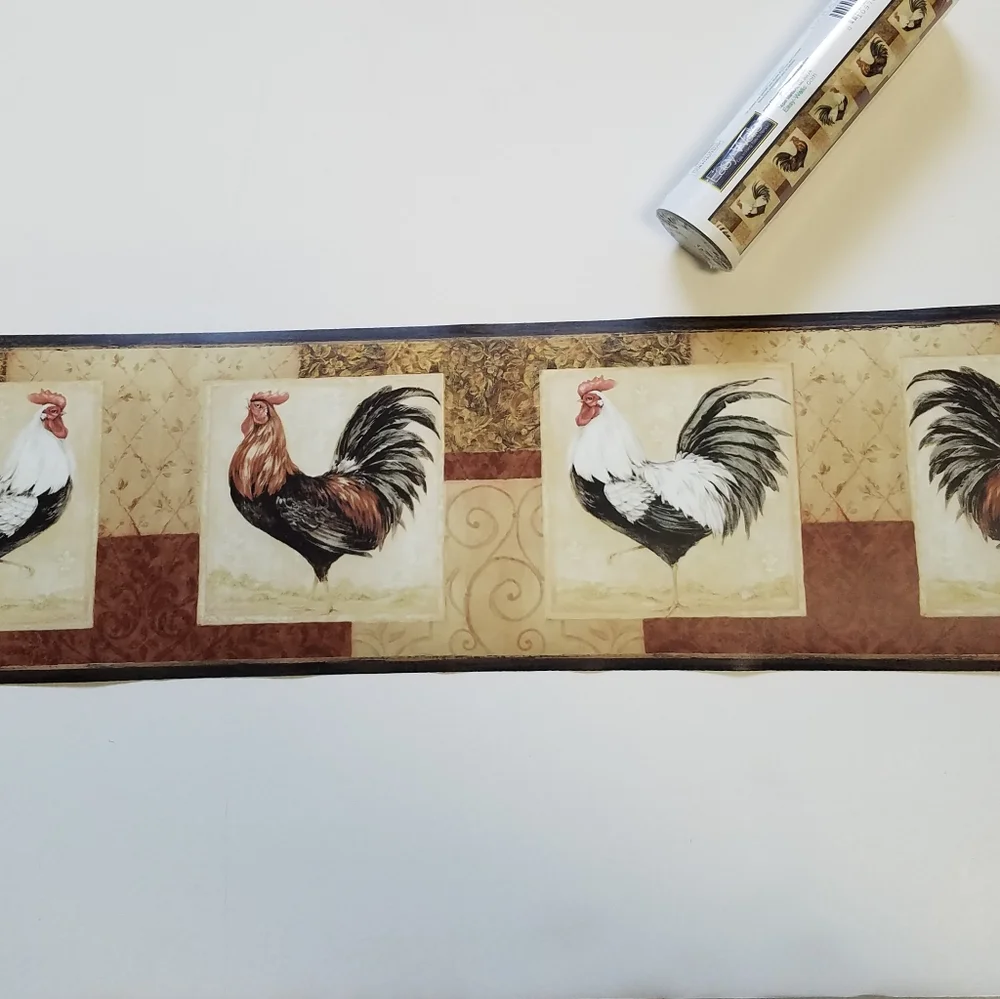 Wallpaper Border Rooster Chicken Rise & Shine